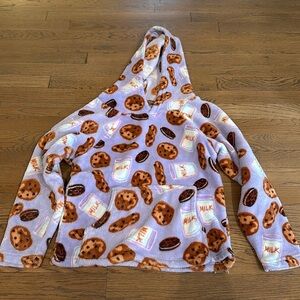 Funkee Fuzzees! Girl’s Milk and Cookies Fuzzy Hoodie - S/M